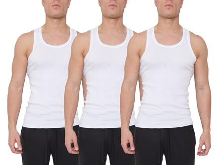 Men's Vests Tank Tops Sleeveless Cotton Undershirts Slim Fit Summer Vest for Running Gym Sport Fitness Athletic Wear Men Workout Shirts White Medium (M)
