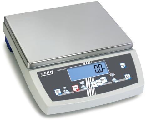 Kern CKE 16K0.05 - Selbsterklärende Zählwaage, IoT-Line Zählwaage mit Laborgenauigkeit, Ablesbarkeit [d]: 0,05 g, Wägebereich [Max]: 16 kg, Wägeplatte: BxT 340x240 mm (Edelstahl)