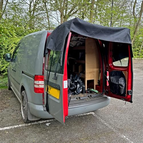 Campervan Rear Shelter Cover, Caddy Barn Door Awning, UK Made, for Volkswagen Transporter