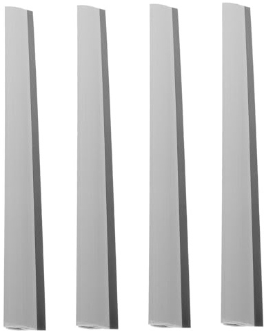 GLEAVI 4pcs Wide Dustpan Edge Strip Replacement Gray Dustpan Rubber Lip for Garbage Shovel Soft Pressure Strips for