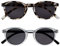 OPULIZE Zen 2 Pacco Piccolo Uomo Donna Light Marrone Cristallo Chiaro Nero Lettori Sole Occhiali Da Lettura UV400 SS24-1TC +1,50