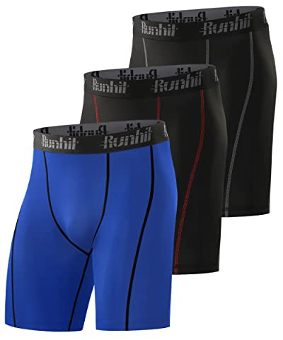 Runhit Men's Compression Shorts,Spandex Compression Biker Shorts Underwear Workout Athletic Running Sport Shorts