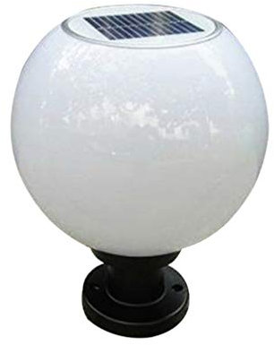Bola Redonda Impermeable Solar Lámpara de Columna Al Aire Cerca de Villa Poste de Luz Led Patio Jardín Césped Farolas Paisaje Externo Pilar del Patio Accesorio de