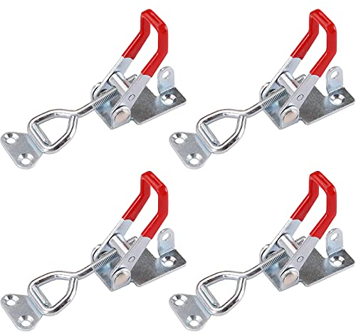 Fermeture À Bascule En Métal Pince À Genouillère Petite Pince À Bascule Réglable Loquet À Bascule Réglable Sauterelle De Serrage Sauterelles De Menuisier Réglable Pour Fixation Et Serrage, 4 Pièces