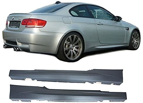 Lago Tuning Set Kit Minigonne laterali per BMW Serie 3 E92 E93 M3 look 2006-2013, Plastica ABS, Pronta per la verniciatura, Sottoporta, Sinistra e Destra
