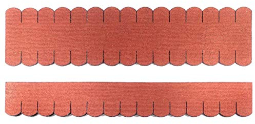 3 Streifen Dachschindeln Rund (41 mm) - First rot Manufaktur Martinshof Biberschwanz, Dachschindeln, Minidachschindeln, Schindelstreifen, Dachdeckung, Hundehütte Nistkasten, Vogelhaus, Spielhaus