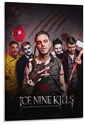 YIFANF Poster und Drucke 60 * 90cm Senza Cornice Ice Nine Kills Heavy Metal Band Print Picture Paintings for Living Room Bedroom Decoration