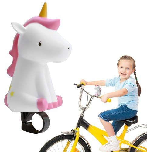 GUOYOU Timbre Bicicleta,Timbre Bicicletas Infantil Accesorios para Bicicleta Bocina Bicicleta Infantil Unicornio Campana Divertido Niños de Bicicletas y Scooters,para Niños y Niñas(A)