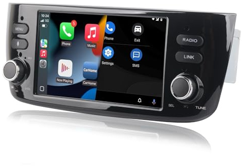 Autorradio para Fiat Linea Punto EVO 2012-2017 y Linea 2012-2015 con Pantalla táctil estéreo IPS/Bluetooth/Mirror Link/FM/Am/USB