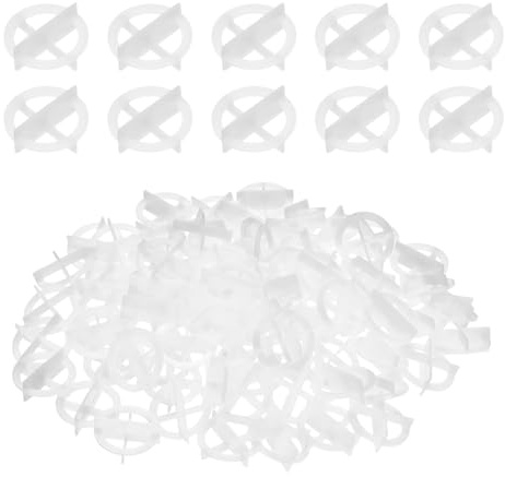 PATIKIL 1/32inch(1mm) Cross Removable Tile Spacers, 500 Pcs Plastic Cross Leveling Clips Reusable Wall Floor Construction Tools for Various Type of Tile Leveling, White