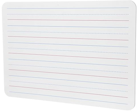 ABOOFAN Tableau Blanc Effaçable à Sec Double Face Ligné et Uni Petit Tableau Portable pour Garçon Fille Écriture Réutilisable pour Apprentissage Scolaire et Bureau