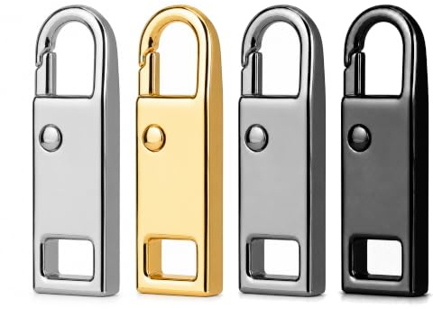 GrueGard Sostituzione Cerniera Zip in Metallo, Tirante Cerniera con Clip a Molla, Kit Riparazione Zip Senza Attrezzi, Slider Universale per Valigia Zaino Giacca Viaggio Fai da Te