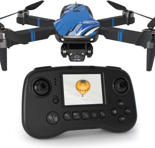 Drone avec Caméra pour Adultes, Ecran LCD RC, Vidéo FPV en Direct Mini Drone pour Enfant, Figures 3D Evitement D'obstacles, Quadricoptère Pliable, Carte SD Jusqu'à 32 Go Cadeaux pour Garçons et Filles