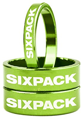 Sixpack-Racing Spacer Set, Electric Green, One Size, 991021