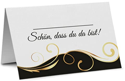 Partycards 50 Stück Tischkarten Geburtstag, Platzkarten Namenskarten zum beschriften Tischdeko Hochzeit Kommunion Konfirmation Taufe Hochzeitsdeko Tisch Namensschilder Willkommensschild Hochzeit