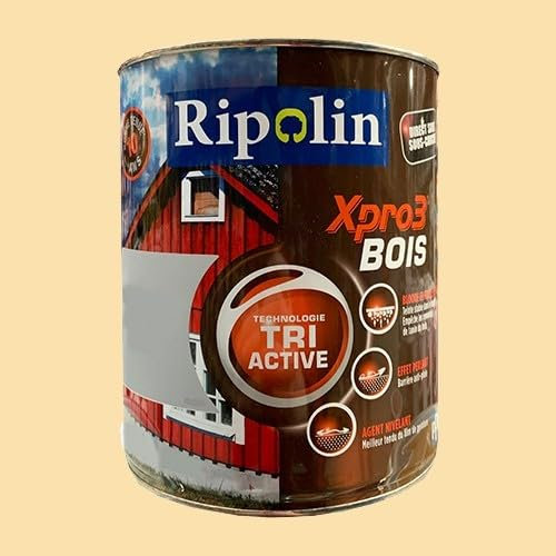 RIPOLIN Peinture Acrylique Xpro3 Tri Active Bois Blanc cassé 0,5 L