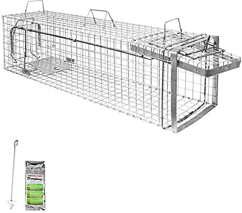 Petigi Animales Humane Trampa Jaula Captura Ratones Ratas Conejos Topos Martas Castores Tejones, Dimensiones/Modelo:Heavy 6 (120 x 34 x 34 cm)