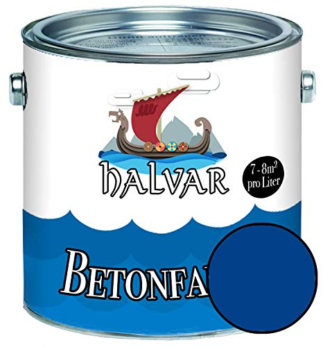 betongfärg/golvbeläggning sidenmatt blå RAL 5000-5024 fasadfärg (2,5 L, RAL 5002 Ultramarinblå) Halvar