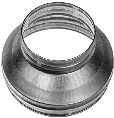 Réducteur de conduit de 125 à 80 mm avec joint en caoutchouc - Réducteur de conduit rond en acier galvanisé (drain, évacuation et ventilation)