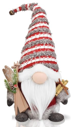EKARSEN Gnomo di Peluche per Decorazioni Natalizie, Originale Tomte Nano Scandinavo Fatto a Mano, Regalo per Natale e Capodanno