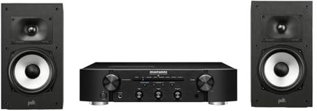 Marantz PM6007 Amplifier, Integrated Amplifier with Digital Connectivity + POLK AUDIO Monitor XT20 High-Resolution Bookshelf Loudspeakers