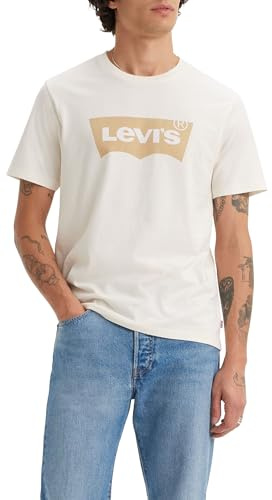 Levi's Graphic Crewneck Tee T-shirt, Core Bw Egret, S Uomo