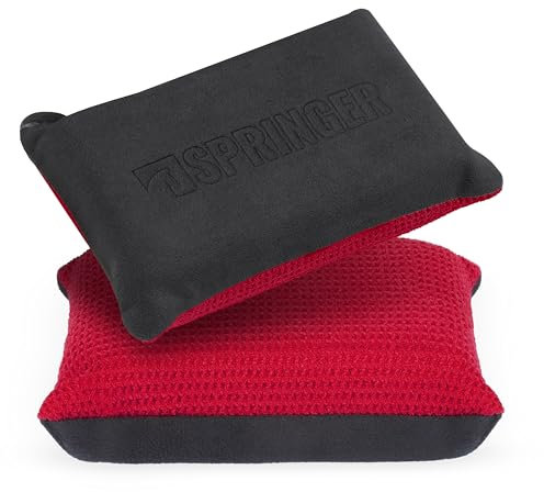 SPRINGER ZX1200 - 2 éponges à disque - Nettoie sans peluches et sans traces - Éponge anti-buée double face - Microfibre absorbante - Éponge de nettoyage contre la buée sur les vitres de voiture