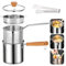 Frittiertopf, 3L Frittiertopf mit Sieb, Frittierkorb, Topfdeckel, Dampfgarer, Lebensmittelclip, 304 Edelstahl Ölfiltertopf, Höhere Topfkante, Frittiertopf mit Ausgießer, Multifunktionale Fritteuse