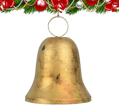 Dgayaeic Campanas Navideñas para Decoración - Decoración para Fiestas Estilo Rústico Navideño | Retro para Árbol De Navidad | para Interior Exterior Pared Chimenea Jardín Puerta Principal Porche