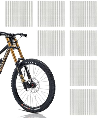 SUCCEFORT Juego de 84 reflectores coloridos para radios de bicicleta, reflectores de visibilidad de 360°, reflectores de radios, fácil montaje y desmontaje para bicicleta con radios, color blanco