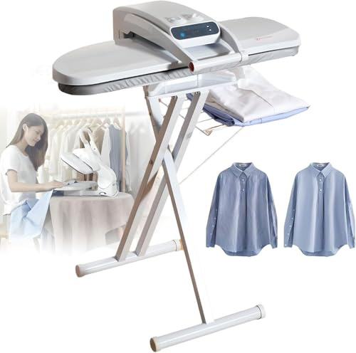 Prensa De Plancha De Vapor De Alta Resistencia,Prensa De Vapor Inteligente De 1400 W con Soporte,Prensa De Plancha De Mesa con Control De Temperatura,Área De 65 * 24 Cm,Presión De 50 Kg(With stand)