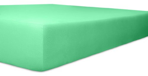 Kneer 2501435 Easy-Stretch Spannbetttuch Qualität 25, 140 x 200 cm und 160 x 220 cm, Lagune