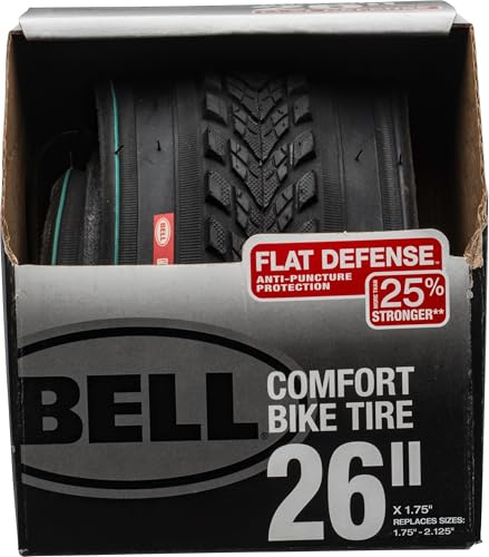 Bell Flat Defense Comfort Bike Tire, 26 x 1.75-2.25, Black