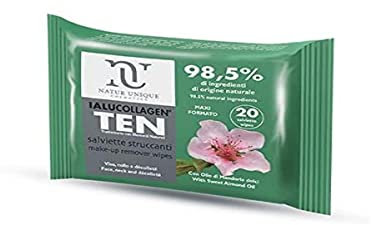 Natur Unique Ialucollagen Ten Salviette Struccanti Maxi 20-Pezzi - 120 g