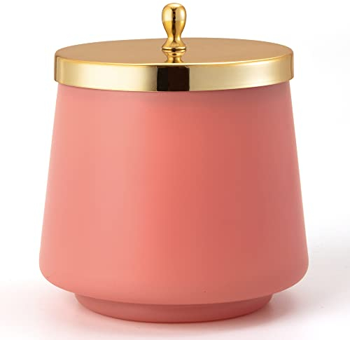 La Jolíe Muse Aprikose & Rose Duftkerze, natürliches Wachs, Kerze für zu Hause, 75 Stunden Brenndauer, Kerze Geschenk, ovaler Glasbehälter, 350g