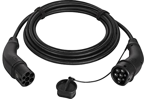Harting EVC0100 - E-Auto-Ladekabel Typ 2, 3-phasig, 32 A, 22 kW, 2,5 m/ZERTIFIZIERTES KABEL, Schwarz