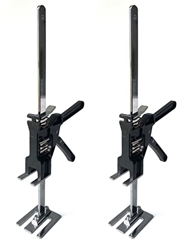 Lève-Plaques Manuel, Lot de 2 Labor Saving Leve Meuble Cric Outil, Système de Nivellement des Carreaux Outil de Prise de Main 485 lb / 220 kg pour les Planchers, Portes et L'installation D'armoires