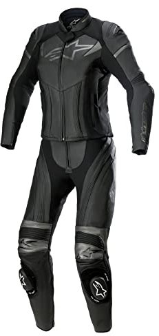 Alpinestars Stella GP Plus 2PC - Tuta in pelle da donna, 2 pezzi, colore nero, grigio met, 42