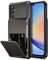 Vunake for Samsung A34 Case with Card Holder Galaxy A34 Wallet Case [Max 4 Cards] Dual Layer Protective Heavy Duty Hard PC TPU Bumper Shockproof Phone Cases Cover for Samsung Galaxy A34
