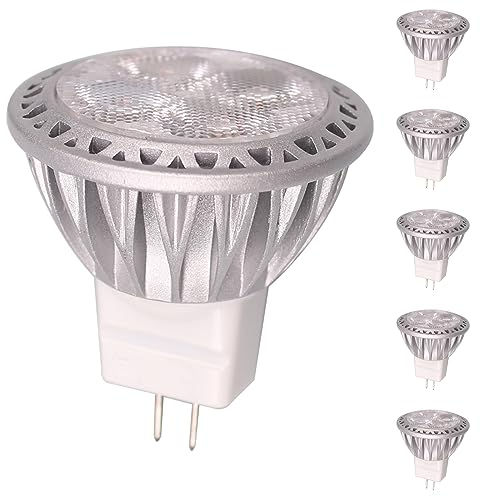 MR11 LED Bulbs Cool White GU4 Spot Light Bulb 6 Pack,12V 3W 6000K MR11 LED Bulb 2Pin 35W Halogen Equivalent 250Lm 30° Beam Angle Lamp,Not-Dimmable Bulb for Landscape Recessed and Track Lighting