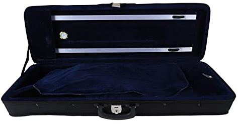 Oblong 4/4 Violin Case Oxford Cloth Exterior with Hygrometer and Metal Lock Protective Storage Box for Acoustic Violins for Storing 4/4 Violins
