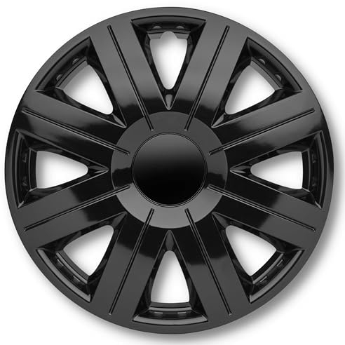 Albrecht 14 Zoll Radkappen schwarz für Stahlfelgen - Cosmos Radzierblenden aus hochwertigem Kunststoff - Langlebige Radblenden in Albrecht Verpackung - Made in EU