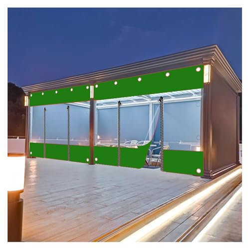 Bâche en PVC avec Fermeture À Glissière，avec Œillets，Panneaux Latéraux de Bâche Transparente pour Gazebo，Bâche Transparente Rideau de Porte de Garage，Personnalisable ( Size : H2xW5.5m/H6.5xW18ft )