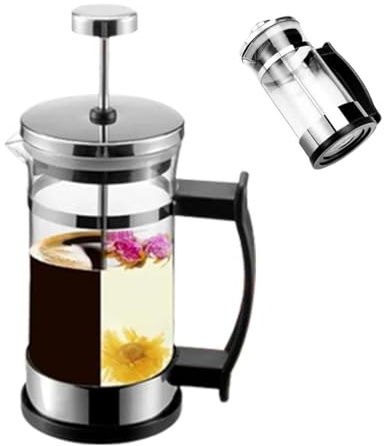 LAWALEISHE 4 cup cafetiere french press coffee maker,French Press Maker for Filter Coffee and Tea,Heat Resistant Borosilicate Glass,Stainless Steel Filter,French Press 600ml 21 OZ Coffee Maker