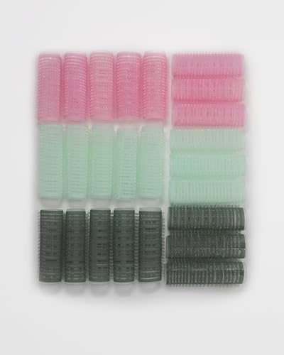 Beauty, set di bigodini per ricci sani senza calore durante la notte, capelli fini e spessi | Heatless Curls Overnight | per capelli corti e medi lunghi | bigodini adesivi (multicolore, Ø 2 cm)