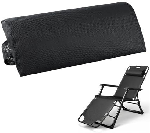 Gudalea Liegestuhl Kopfkissen, Nackenkissen Für Relaxsessel, Nackenkissen Mit Gummiband, Nacken Strandliege Zubehör für Gartenstühle, Loungesessel, Bürostühle - Schwarz