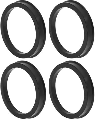 TUCKBOLD Anelli Centrici del Mozzo della Ruota dell'Auto Anelli del Mozzo del Centro delle Ruote Ammortizzanti dell'Albero del Centro Anelli Neri 4 Pz OD 68,1mm a ID 56,6mm Policarbonato