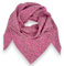 Ziona Musselin Tuch Damen Leo Dreieck Made Italy 195 x 72 cm Herbst Winter Halstuch leoprint Schal Baumwolle (Pink-Grau-Beige)