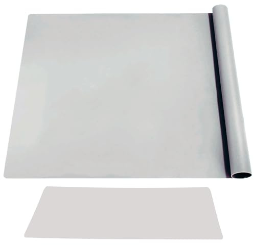 DeJivsin Tapetes de Silicona, Alfombrilla de silicona de 70 x 50 cm Gris, Grande, Antiadherente para Resina Epoxi Para repostería, Protector de Encimera, Alfombrilla para Repostería
