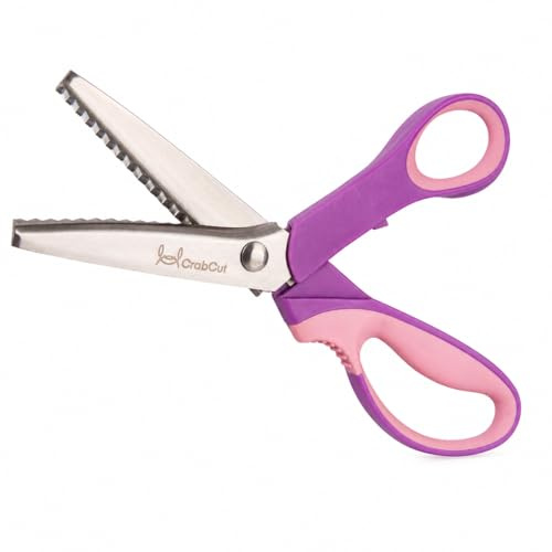 Crabcut Forbici a zig-zag per la lavorazione del tessuto, 9,2 pollici (circa 20 cm), forbici da cucito a zig-zag, accessori da cucito, per sartoria professionale e cucito
